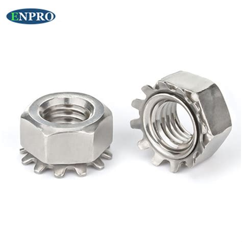 Stainless Steel Kep Nuts K Lock Nuts Locknut With External Tooth Lock