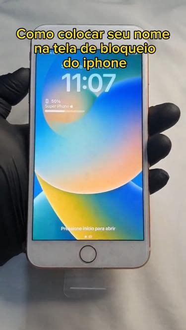 Como Colocar Seu Nome Na Tela De Bloqueio Do IPHONE Tutorial Iphone