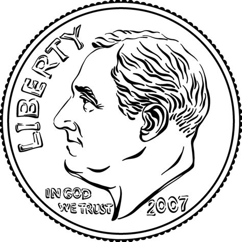 United States dime coin obverse 41483439 Vector Art at Vecteezy