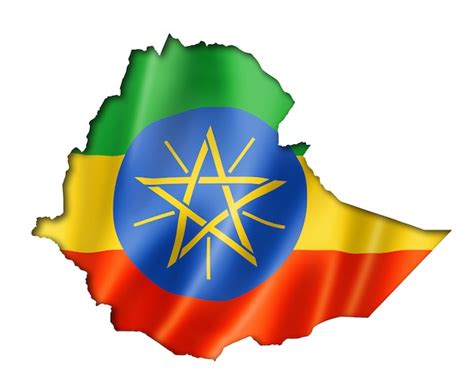 Premium Photo Ethiopian Flag Map