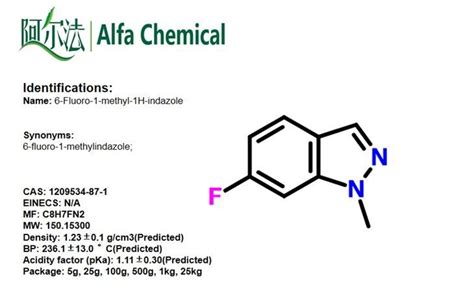 China Fluoro Methyl H Indazole Cas Manufacturers