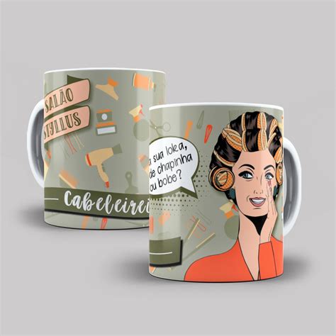 Caneca Personalizada Porcelana Cabeleireira Profiss Es Elo