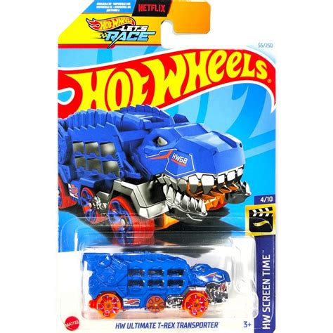 Hot WHEELS HW ULTIMATE T REX TRANSPORTER Blue LETS RACE Shopee Malaysia