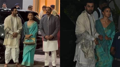 Alia Bhatt Tampil Memukau Dengan Saree Dan Ranbir Mengenakan Dhoti