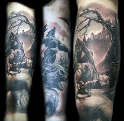 80 Werewolf Tattoo Designs For Men - Full Moon Folklore