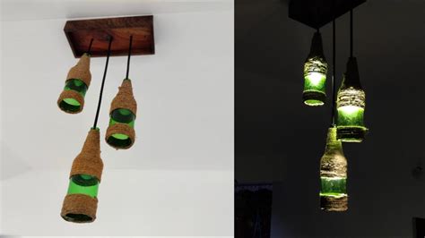 Diy Hanging Lamp Amazing Wall Hanging Lamps How To Make Glass Bottle Lamp Diy Room Decor Youtube