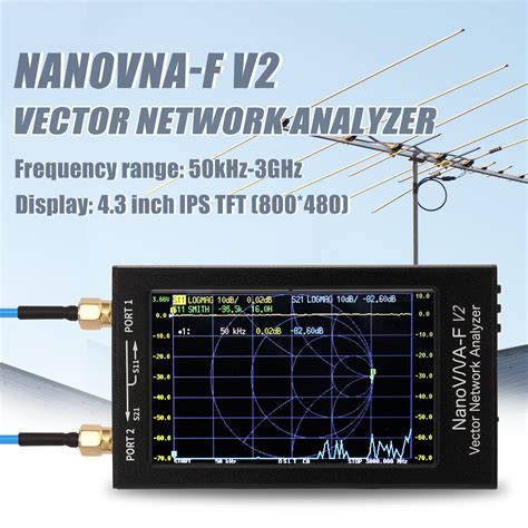 New NanoVNA F V2 50kHz 3GHz IPS 4 3Inch LCD Display Vector Network