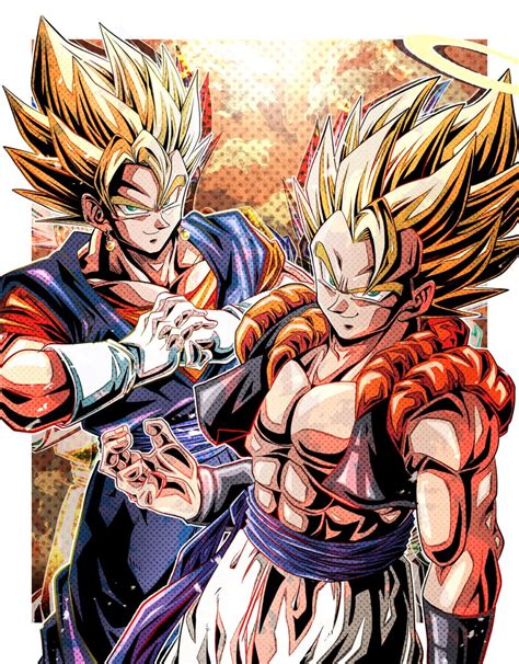 Gogeta And Vegetto Dragon Ball And 1 More Drawn By Ushi Akabec0