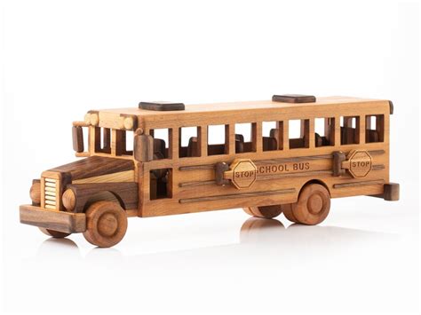 Wooden Toy School Bus School Bus Toy Wooden Bus Wooden - Etsy