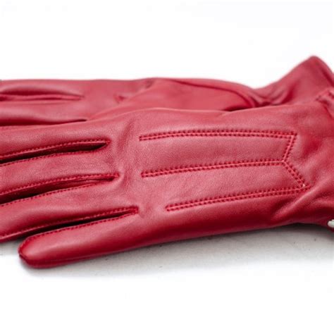 Red Leather Gloves - Etsy