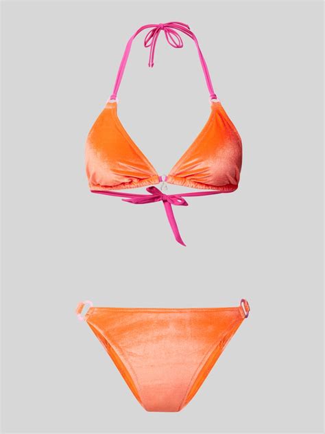 Banana Moon Bikini Set Mit Logo Applikatin Modell YEROOAKA NEOSUN Orange Online Kaufen