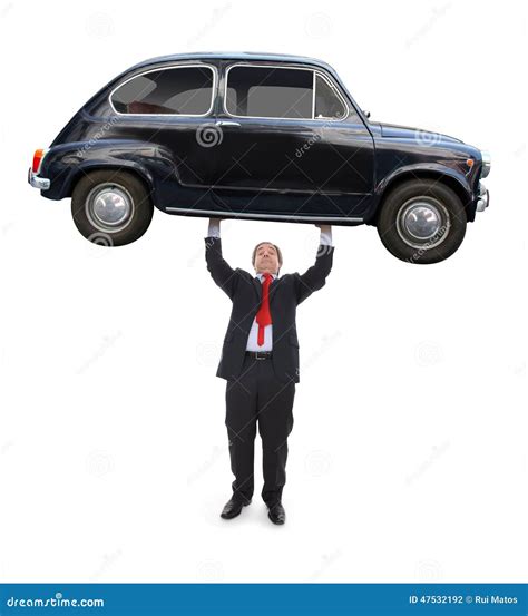 Man Holding A Car Stock Photo Image Of Confidence Business