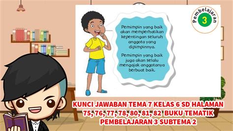 Kunci Jawaban Tema 7 Kelas 6 Sd Halaman 75 76 77 78 80 81 82