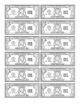 Printable Dollars by The Whirled P's | Teachers Pay Teachers