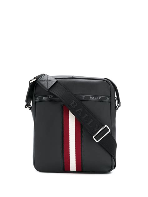 Bally Logo Shoulder Bag Black Farfetch