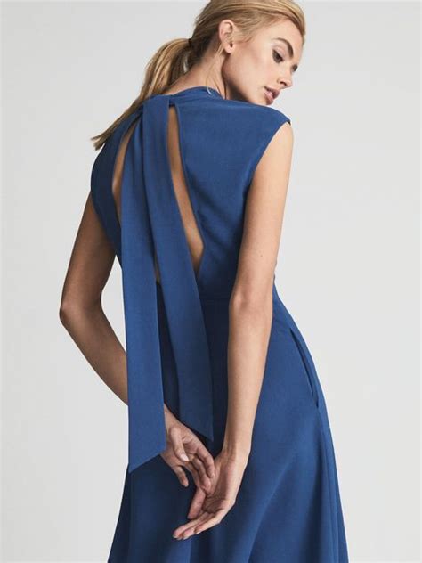 Reiss Livvy Open Back Midi Dress Reiss Usa