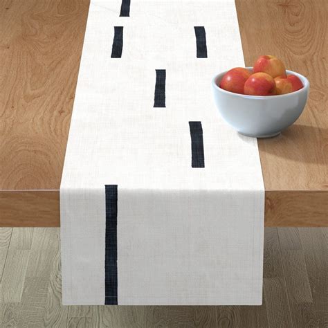 Mud Cloth Table Runner Mod Line White Mudcloth By Etsy Mud Cloth