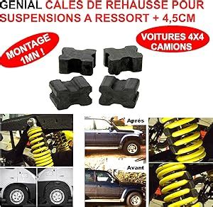 Amazon Fr GENIAL KIT DE REHAUSSE 4 5 CM SUSPENSION AV OU AR POUR