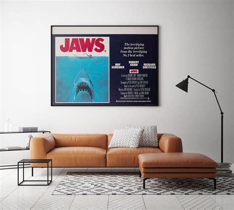 Jaws 1975 Uk Quad Film Poster Roger Kastel Orson And Welles