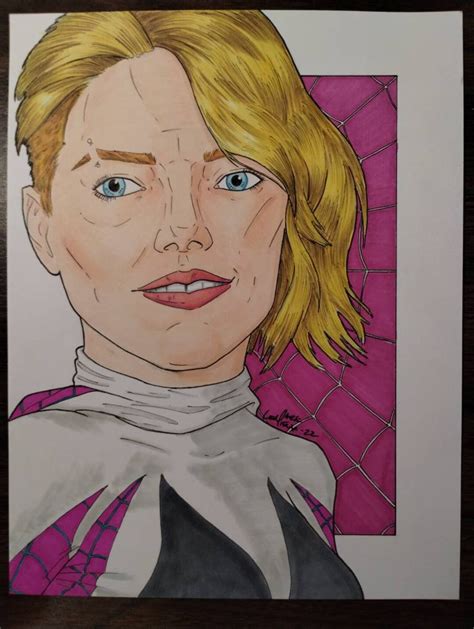 Spider Gwen Original Artwork Etsy