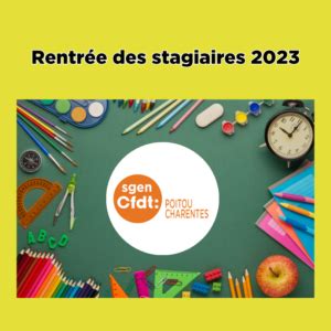 Rentr E Pour Les Stagiaires Sgen Cfdt Poitou Charentes