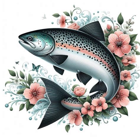 Salmon Vector Cartoon Illustration Premium Ai Generated Vector