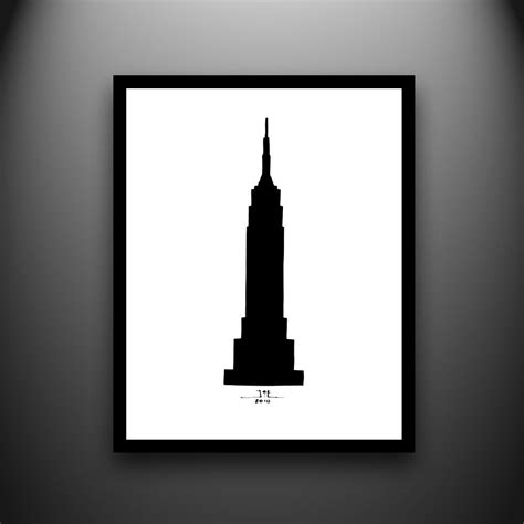 Empire State Building Silhouette 8x10 hand-cut by papercutsbyjoe