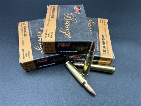 PMC Bronze 223 Remington 55gr FMJ BT 20rd Box TX Arms