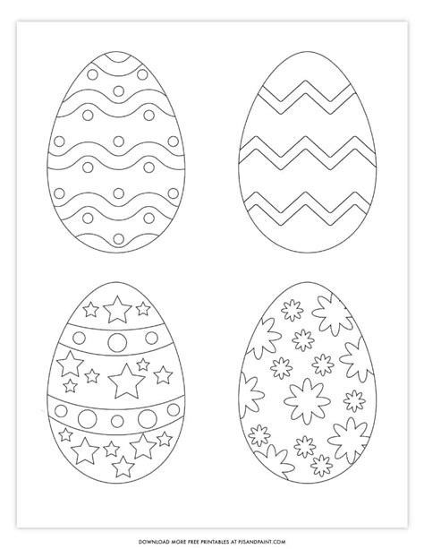 Free Printable Easter Egg Coloring Pages Easter Egg Template