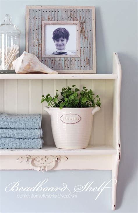 Update And Old Shelf By Adding Bead Board To The Back Thrift Store