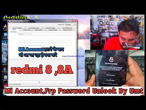 Redmi 8 8A Mi Account Password Frp Unlook By Umt How To Remove Mi