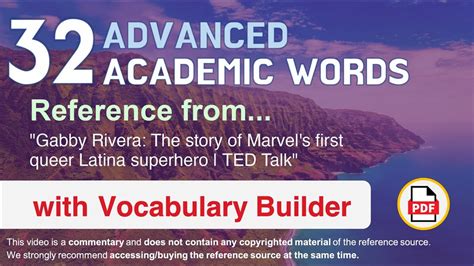 32 Advanced Academic Words Ref From The Story Of Marvel S First Queer