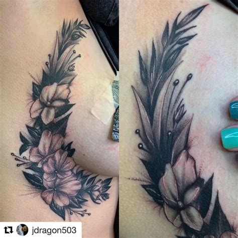 Side Boob Flower Tattoo That Will Blow Your Mind
