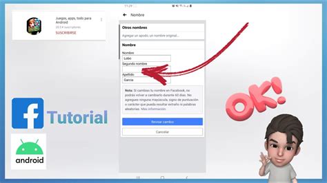 Cómo Cambiar Tu Nombre De Facebook Tutorial Android Youtube