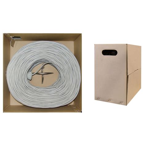 Cable, Bulk, CAT5E, UTP, Solid, 24 AWG, Plenum (CMP), Gray, 1000' - Compatible Cable Inc