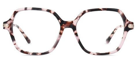 Women Glasses Medium PM67334 Pink Pattern Acetate Metal Square Frame