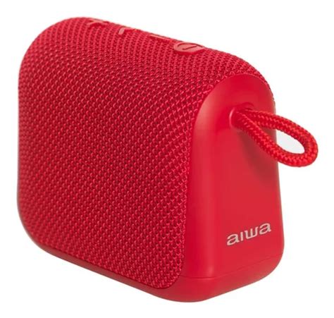 Parlante Portatil Aiwa Impermeable Ipx Tws Radio Fm Aw Kf Color Rojo