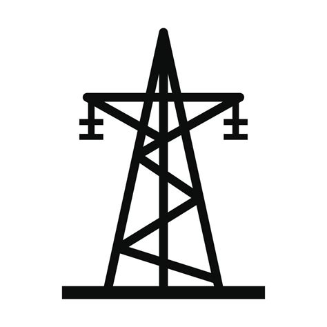 Icono De Torre El Ctrica De Energ A Estilo Simple Vector En