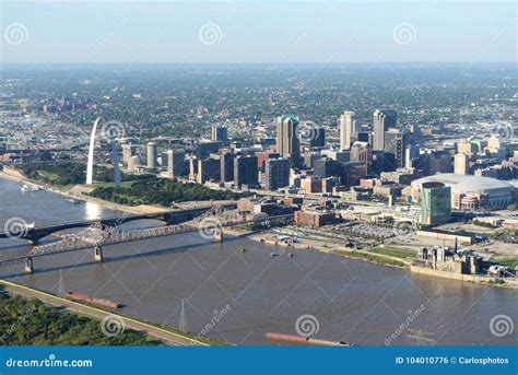 Aerial View of Saint Louis Missouri, USA Stock Photo - Image of urban ...