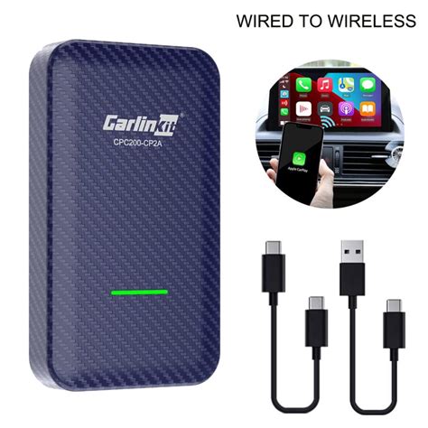 Carlinkit Wireless Carplay Adapter With Carbon Fiber Material