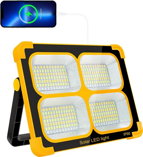 Portable Led Work Solar Light W Mah Lm Led One Button