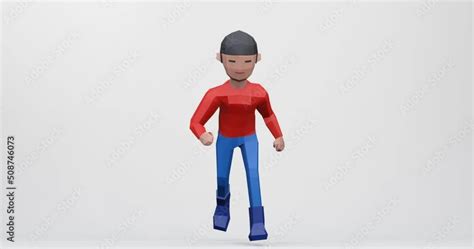 cartoon character in running animation Stock Video | Adobe Stock