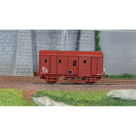 Wagon Marchandise Fourgon M Uk Rouge Uic Sncf Feux Fin De Convoi