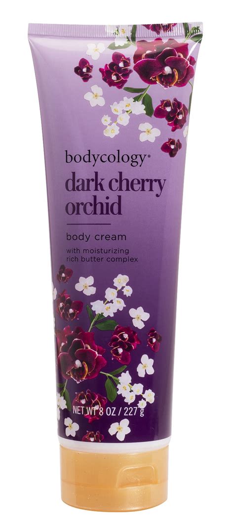 Bodycology Scented Moisturizing Body Cream Dark Cherry Orchid And Peach Fragrance 8 Oz