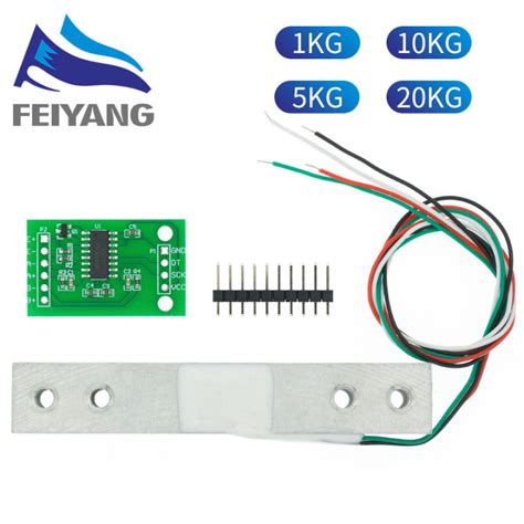 Load Cell 1kg 5kg 10kg 20kg Hx711 Ad Module Weight Sensor Electronic Scale Aluminum Alloy