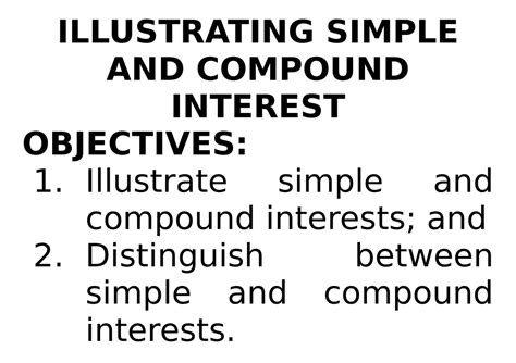 Illustrating Simple AND Compound Interest ILLUSTRATING SIMPLE AND