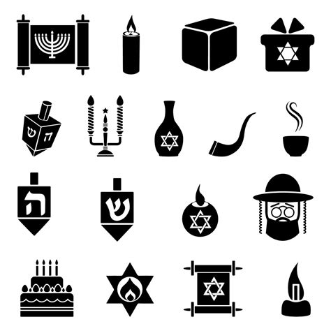 Jewish Vector Symbols Collection Symbols Of The Jewish Faith 17019069 Vector Art At Vecteezy