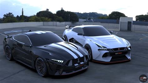 Modded Ford Mustang Shelby Gt Meets A Tuned R Nissan Gt R Nismo In