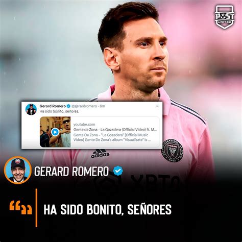 Post United On Twitter 😱💥 ¿miami Se Lo ConfirmÓ 👀 Gerard Romero Da Por Perdido El Fichaje De