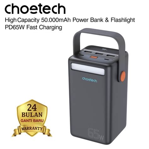 Jual Choetech Mah Power Bank Besar Pd W Flashlight Fast Charging